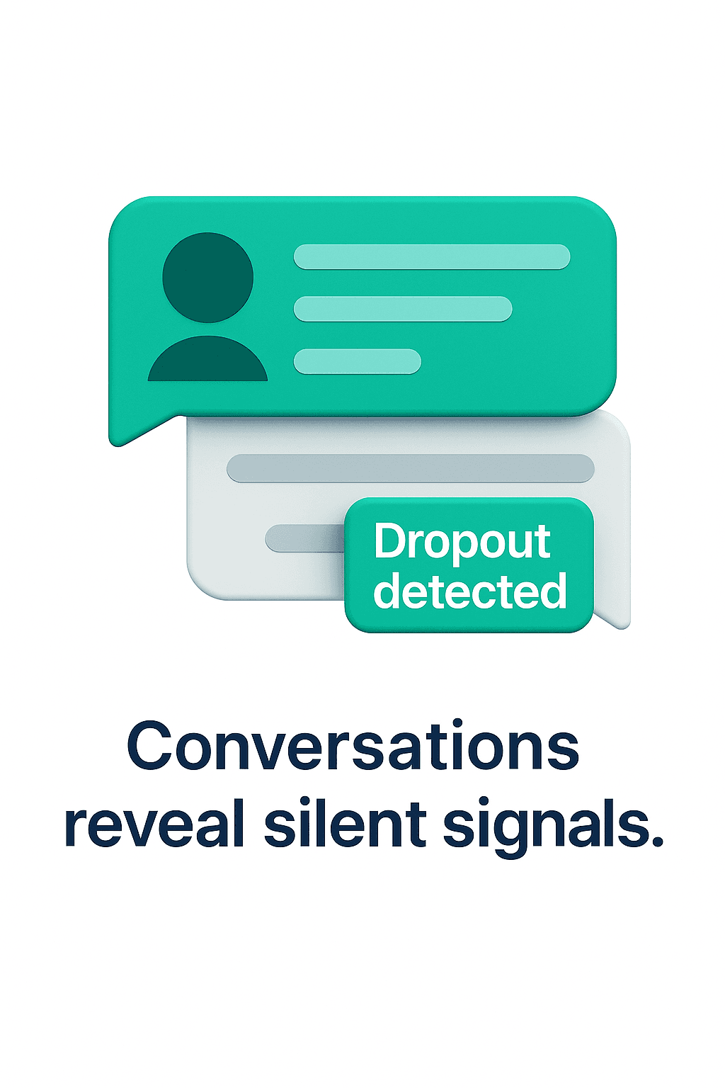 Chat Detection Diagram Highlighting Silent Dropouts in Support Conversations